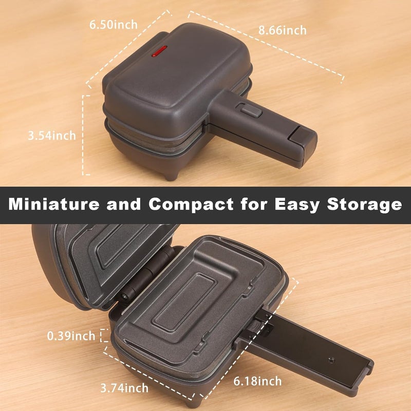 UVFAST Mini Sandwich Maker with Removable Plates: Portable Grilled Cheese Maker, Electric Breakfast Sandwichera with Non-Stick Plates, Hot Sandwich Maker Press for Cooking Breakfast, Grilled Cheese - Image 2